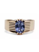 Ruso soviético rosa 14k 585 oro Alexandrite Ruby Esmeralda zafiro anillo Zircon vrc007