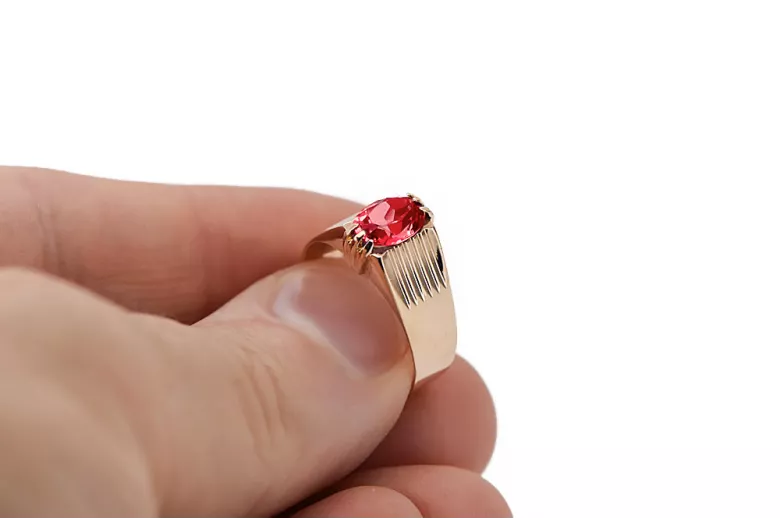 Or rose 14 carats vintage d'origine Rubis Anneau Bijoux vintage vrc007r