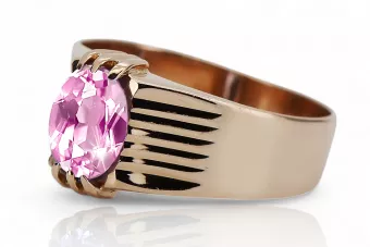 Anneau Bijoux vintage Améthyste Or rose 14 carats vintage d'origine vrc007r