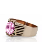 Ametistas Originalus 14k rožinio aukso vintage Žiedas Vintažiniai amatai vrc007r
