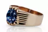 Ring Sapphire Original Vintage 14K Rose Gold Vintage Jewlery vrc007r