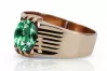Vintage style Ring Emerald Original Vintage 14K Rose Gold vrc007r