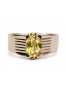 Žltá perrydot Original Vintage 14k Vintage Ring Vintage šperky VRC007