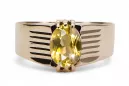 Yellow Peridot Original Vintage 14K Rose Gold Ring Vintage style vrc007r