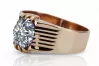 Ring Vintage craft Zircon Original Vintage 14K Rose Gold vrc007r