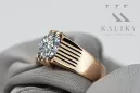 Klasický vinobraní prsten Cubic Zirconia Originální vinobraní 14k z růžového zlata VRC007r
