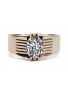 Zircon Or rose 14 carats vintage d'origine Anneau Style vintage vrc007r