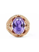 Russian Soviet rose 14k 585 gold Alexandrite Ruby Emerald Sapphire Zircon ring  vrc014