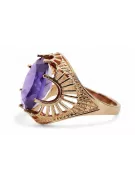 Russian Soviet rose 14k 585 gold Alexandrite Ruby Emerald Sapphire Zircon ring  vrc014