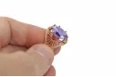 Russian Soviet rose 14k 585 gold Alexandrite Ruby Emerald Sapphire Zircon ring  vrc014