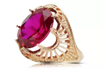 Ring Vintage craft Ruby Original Vintage 14K Rose Gold vrc003r