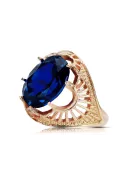 Ring Vintage Schmuck Saphir Originales Vintage-Roségold aus 14 Karat vrc003r