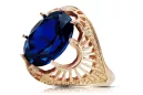 Ring Vintage Schmuck Saphir Originales Vintage-Roségold aus 14 Karat vrc003r