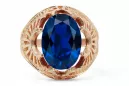 Ring Vintage Schmuck Saphir Originales Vintage-Roségold aus 14 Karat vrc003r