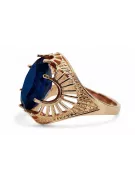 Ring Vintage Schmuck Saphir Originales Vintage-Roségold aus 14 Karat vrc003r