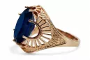 Ring Vintage Schmuck Saphir Originales Vintage-Roségold aus 14 Karat vrc003r