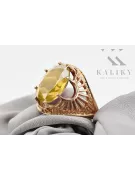 Péridot jaune Or rose 14 carats vintage d'origine Anneau Style vintage vrc003r