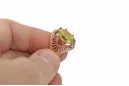 Péridot jaune Or rose 14 carats vintage d'origine Anneau Style vintage vrc003r