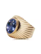 Russische Sowjetrose 14K 585 Gold Alexandrite Rubin Smaragd Saphir Zirkon Ring VRC127