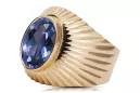 Russische Sowjetrose 14K 585 Gold Alexandrite Rubin Smaragd Saphir Zirkon Ring VRC127