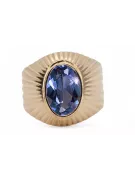 Russische Sowjetrose 14K 585 Gold Alexandrite Rubin Smaragd Saphir Zirkon Ring VRC127