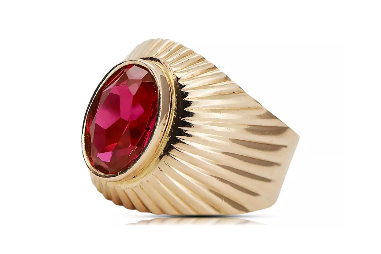 Rubí Oro rosa antiguo original de 14k Anillo Estilo vintage vrc127r Rubí Oro rosa antiguo original de 14k Anillo Estilo vintage vrc127r