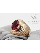 Винтидж крафт Пръстен Рубин Оригинално ретро 14k розово злато vrc127r