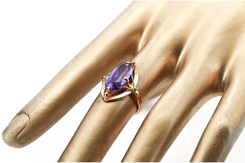 Original Vintage 14K Rose Gold Alexandrite Ring Vintage Jewlery vrc047r