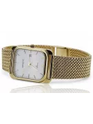 الأصفر 14k 585 Gold Men's Geneve Watch اطباء أبيض MW001YDW & MBW021Y