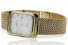 Yellow 14k 585 gold men's Geneve watch white dial mw001ydw&mbw021y