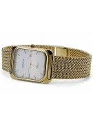 الأصفر 14k 585 Gold Men's Geneve Watch اطباء أبيض MW001YDW & MBW021Y