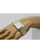 Желтый 14K 585 Золотые мужские Часы Белый Циферблат MW001YDW & MBW021Y