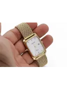 Gelb 14 Karat 585 Gold Herren Geneve Watch Weiß Zifferblatt MW001YDW & MBW021Y