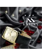 Gelb 14 Karat 585 Gold Herren Geneve Watch Weiß Zifferblatt MW001YDW & MBW021Y