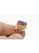 Russian Soviet rose 14k 585 gold Alexandrite Ruby Emerald Sapphire Zircon ring  vrc014