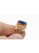 Sapphire Original Vintage 14K Rose Gold Ring Vintage vrc057r