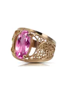 Ring Vintage craft Amethyst Original Vintage 14K Rose Gold vrc057r