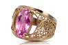 Ring Vintage craft Amethyst Original Vintage 14K Rose Gold vrc057r