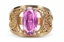 Ring Vintage craft Amethyst Original Vintage 14K Rose Gold vrc057r