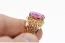 Ring Vintage craft Amethyst Original Vintage 14K Rose Gold vrc057r