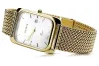 الأصفر 14k 585 Gold Men's Geneve Watch اطباء أبيض MW001YDW & MBW021Y