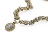 Gold 14k 585 greek chain 40cm-50cm with jellyfish pendant cpn053yw&cfb009yw