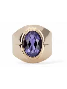 Russe rose soviétique 14k 585 or Alexandrite Ruby Emerald Sapphire Zircon ring vrc296