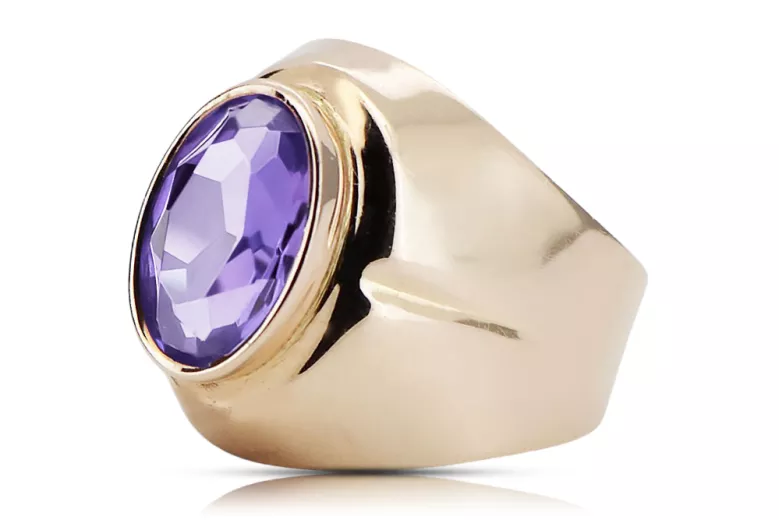 Russe rose soviétique 14k 585 or Alexandrite Ruby Emerald Sapphire Zircon ring vrc296