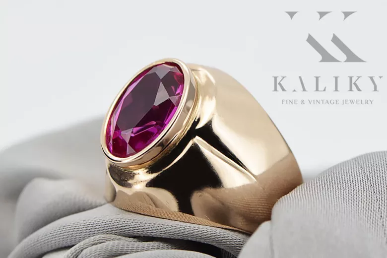 Vintage Ring Amethyst Original Vintage 14K Rose Gold vrc296r
