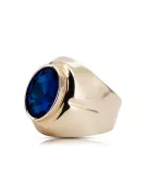 Oro rosa antiguo original de 14k Zafiro Anillo Estilo vintage vrc296r