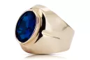 Oro rosa antiguo original de 14k Zafiro Anillo Estilo vintage vrc296r