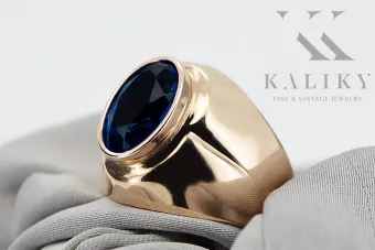 Žiedas Sapyras Originalus 14k rožinio aukso vintage Vintage vrc296r