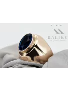 Oro rosa antiguo original de 14k Zafiro Anillo Estilo vintage vrc296r