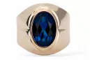 Ring Saphir Originales Vintage-Roségold aus 14 Karat Vintage Handwerk vrc296r